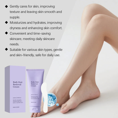 Body Hair Removal Cream - Gentle and Fast Hair Removal, Odorless, Daily Body Care, Portable Hair Removal Cream